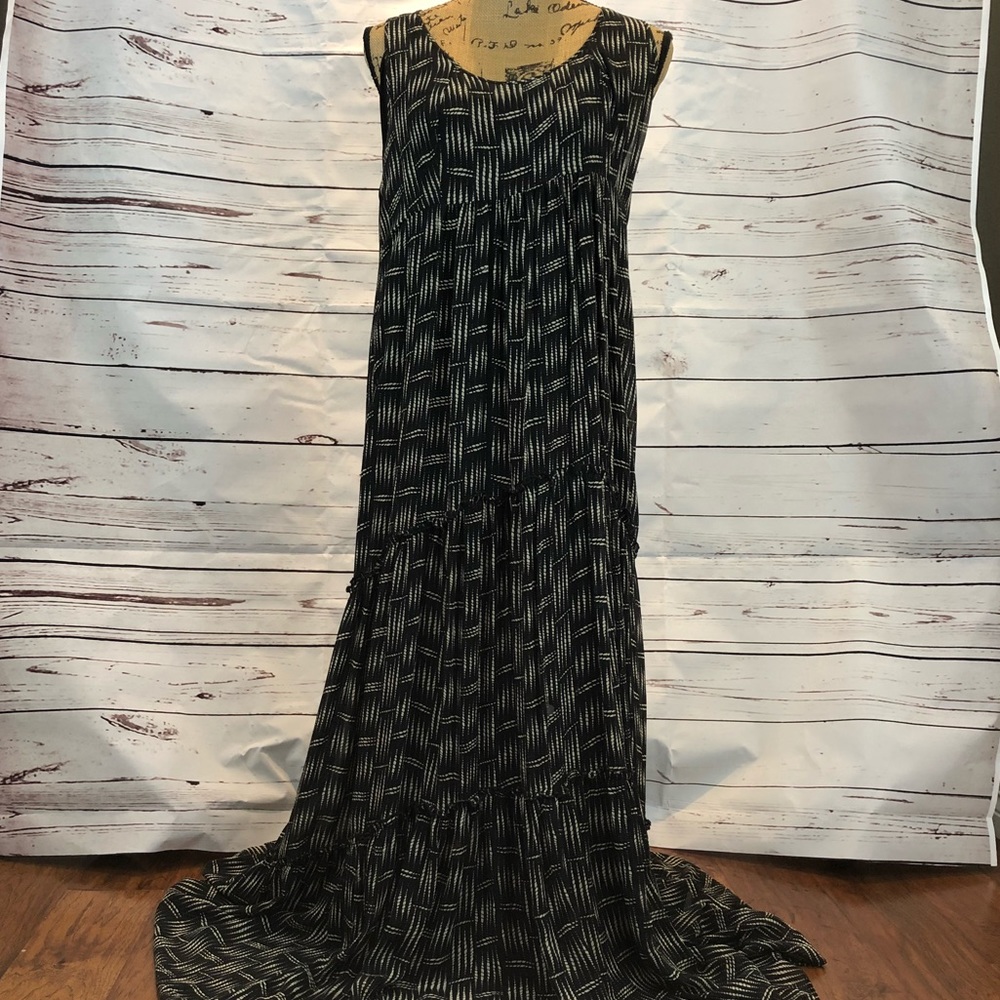 Anthropologie Dil Silk Racerback Maxi Dress